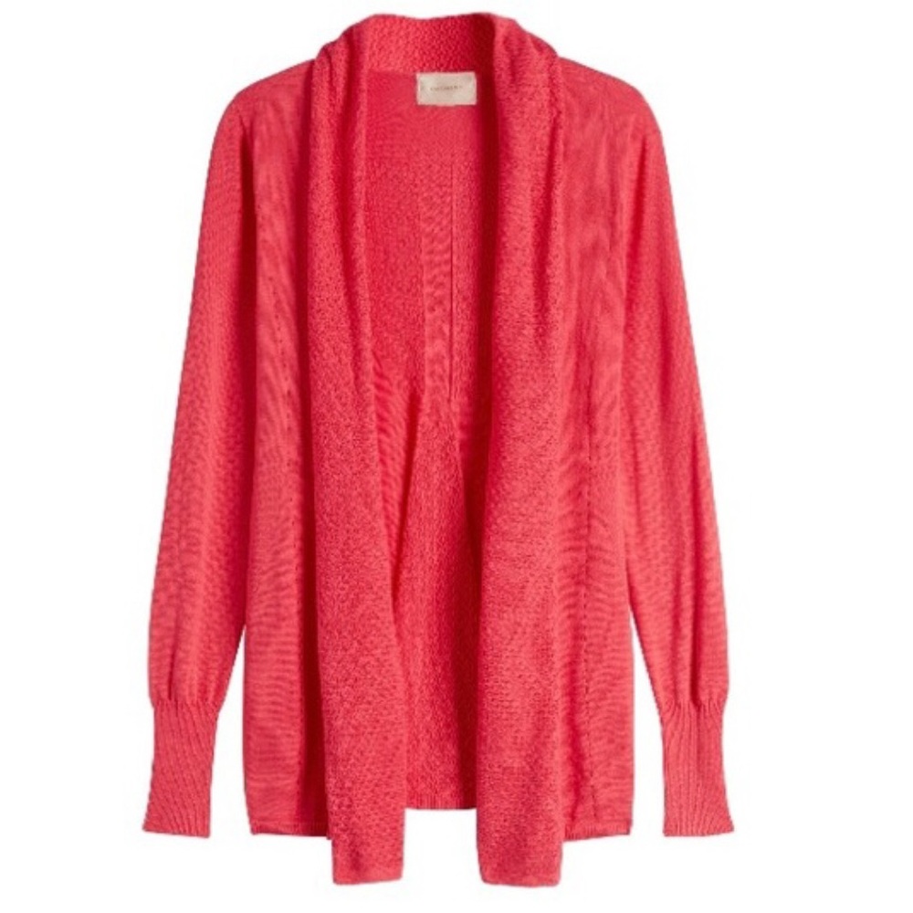 Skies are Blue Ortega perforated open cardigan